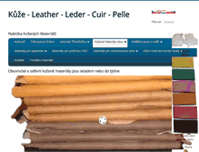 Tablet Screenshot of leather.cz